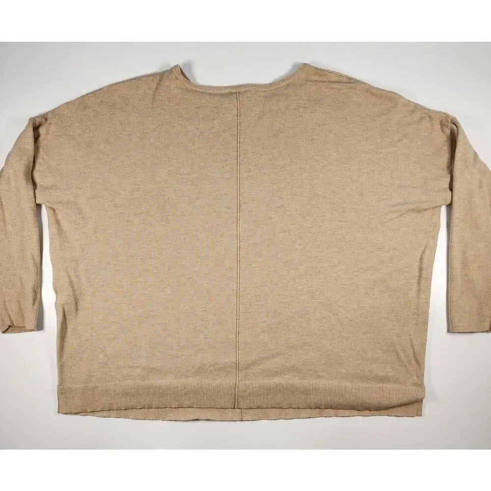 Chico's Beige Knit Sweater SIZE 3/XL Dolman Sleeve Soft Lightweight Top